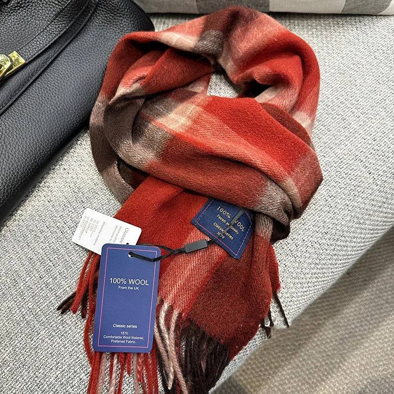 British Classic Wool Plaid Scarf - Xmaker