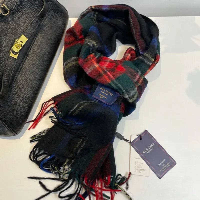 British Classic Wool Plaid Scarf - Xmaker