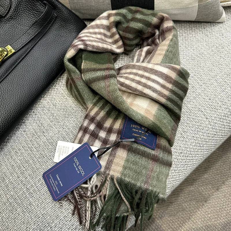 British Classic Wool Plaid Scarf - Xmaker