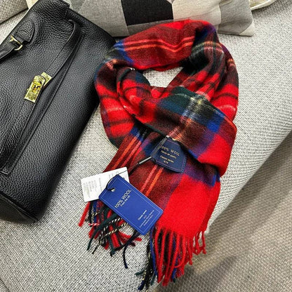 British Classic Wool Plaid Scarf - Xmaker