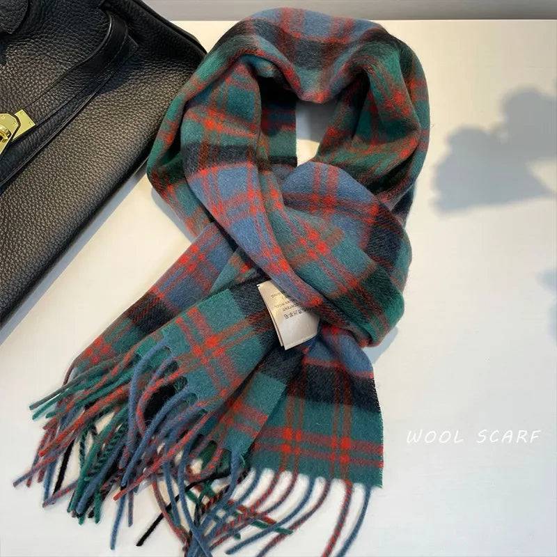 British Classic Wool Plaid Scarf - Xmaker