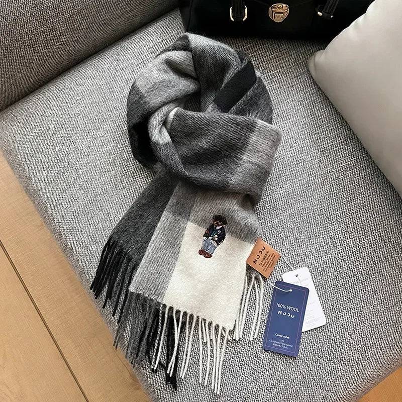 British Classic Wool Plaid Scarf - Xmaker