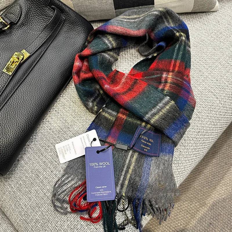 British Classic Wool Plaid Scarf - Xmaker