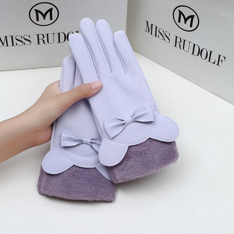 Warm Gloves Winter Women's Touch Screen Fleece-lined Thickened - Xmaker