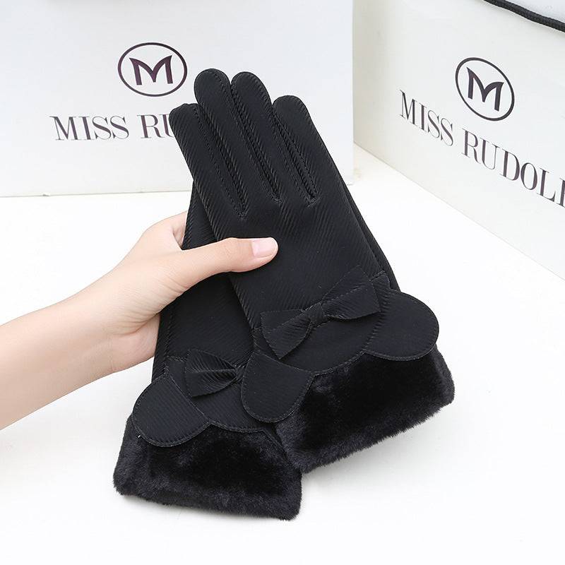 Warm Gloves Winter Women's Touch Screen Fleece-lined Thickened - Xmaker