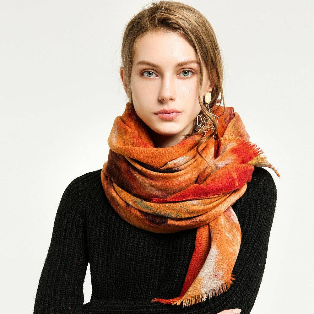 Cashmere graffiti wall scarf - Xmaker