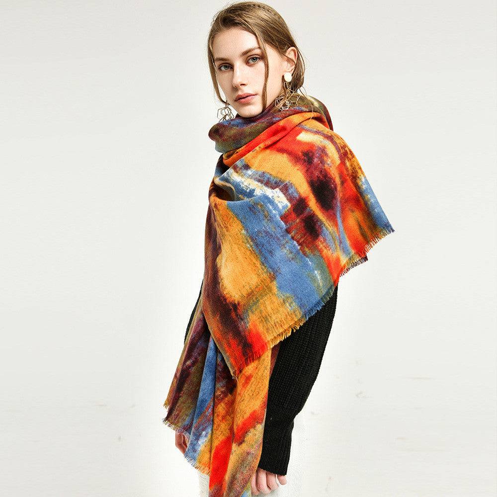 Cashmere graffiti wall scarf - Xmaker