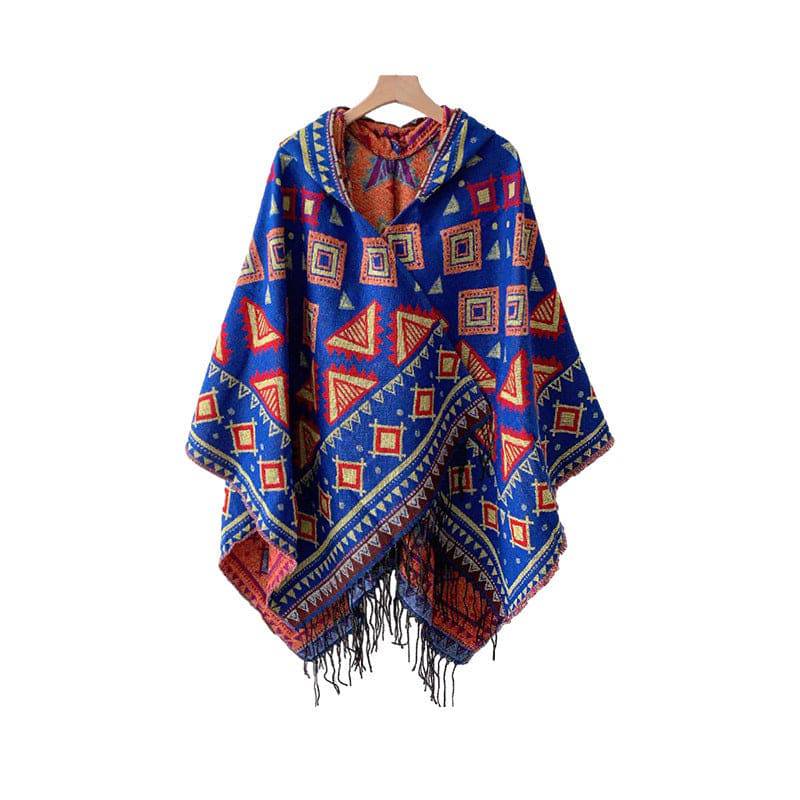 Ethnic Style Desert Seaside Photograph Cloak Scarf - Xmaker