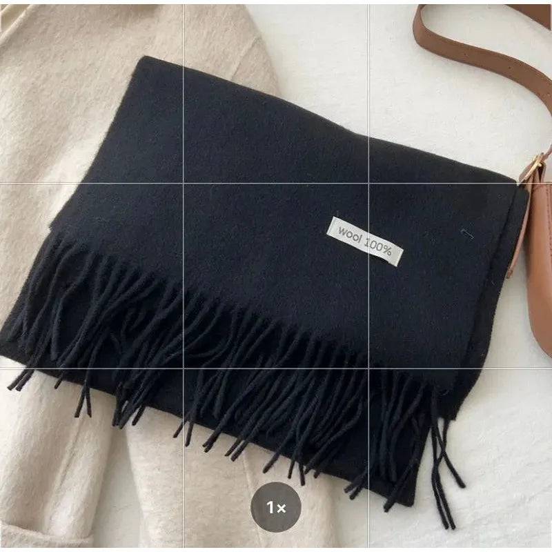 Wool Scarf Tassel Shawl  Cashmere Scarf Wrap - Xmaker