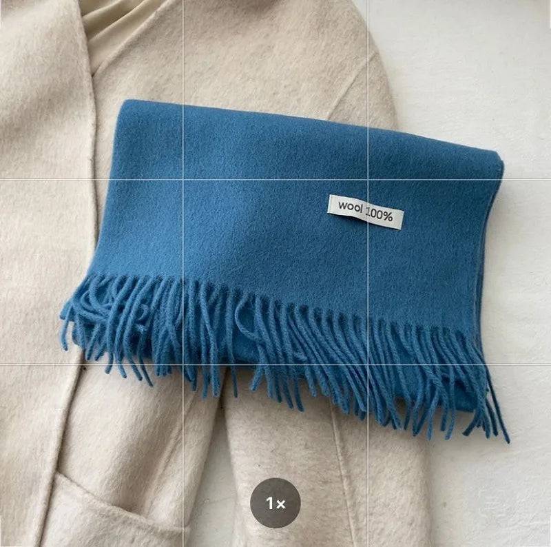 Wool Scarf Tassel Shawl  Cashmere Scarf Wrap - Xmaker