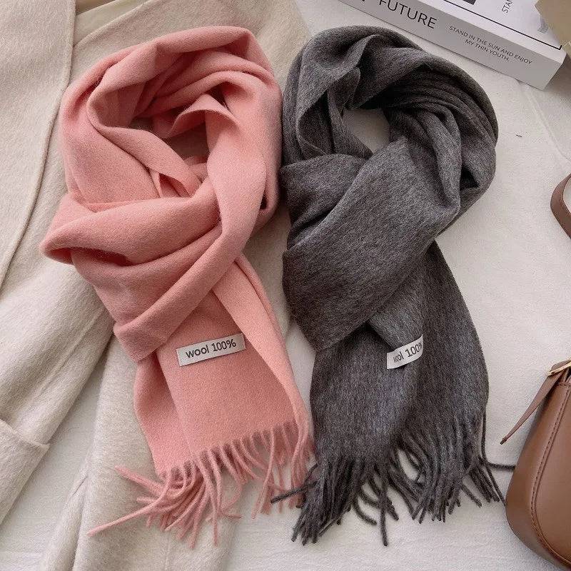 Wool Scarf Tassel Shawl  Cashmere Scarf Wrap - Xmaker