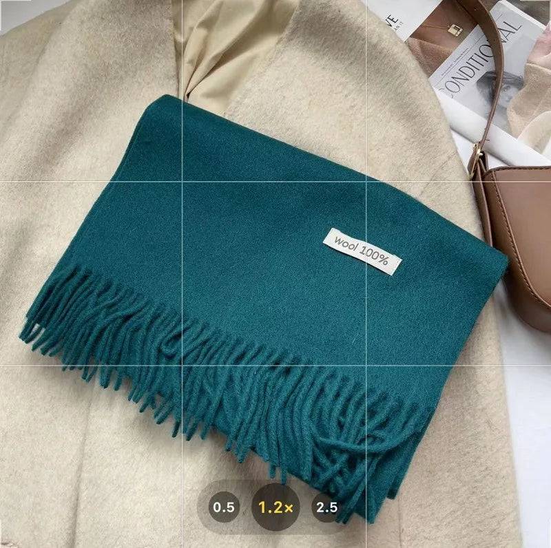 Wool Scarf Tassel Shawl  Cashmere Scarf Wrap - Xmaker