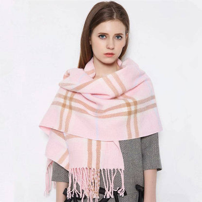 Cashmere plaid pocket scarf - Xmaker