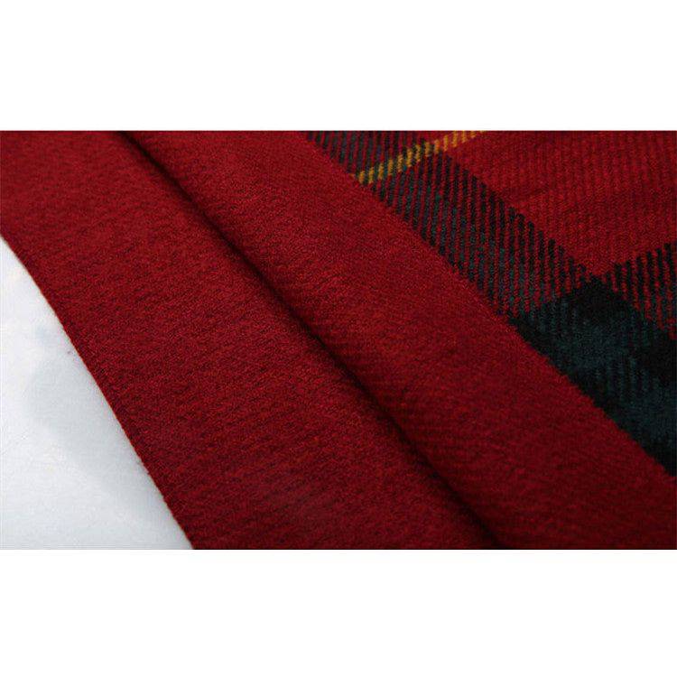 Cashmere plaid pocket scarf - Xmaker