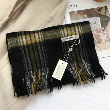 Chic Classic Plaid Cashmere Scarf Wool Thermal - Xmaker