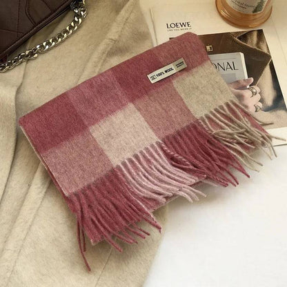 Chic Classic Plaid Cashmere Scarf Wool Thermal - Xmaker