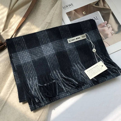 Chic Classic Plaid Cashmere Scarf Wool Thermal - Xmaker