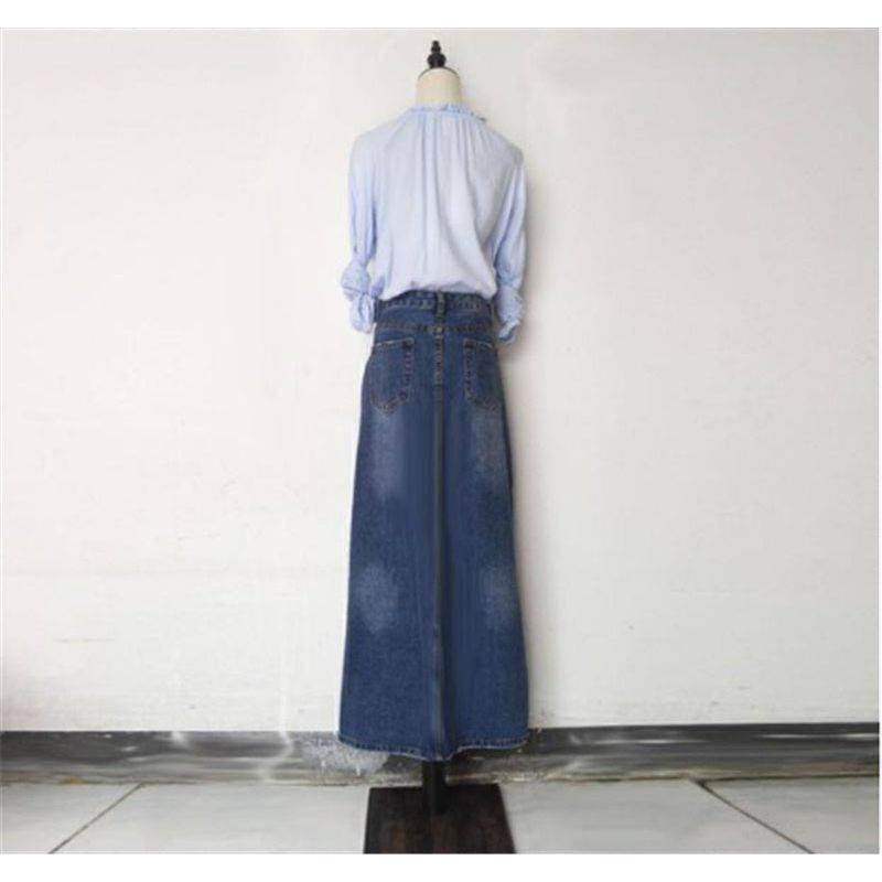 Wear Frayed Long Skirts Women's Long Skirts Denim Skirts - Xmaker