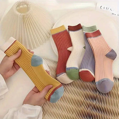 Candy Color Matching Striped Socks-Xmaker