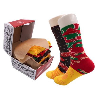 Christmas Creative Hamburger Socks Party Socks Gift - Xmaker