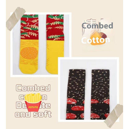 Christmas Creative Hamburger Socks Party Socks Gift - Xmaker