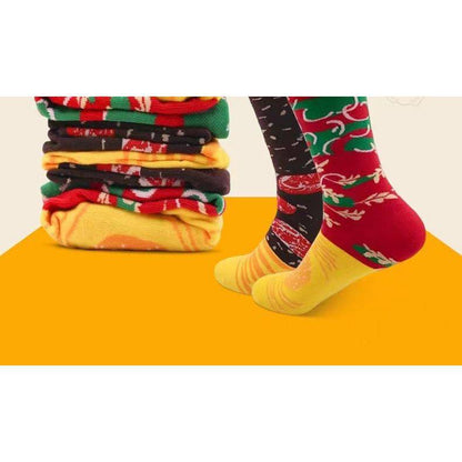 Christmas Creative Hamburger Socks Party Socks Gift - Xmaker