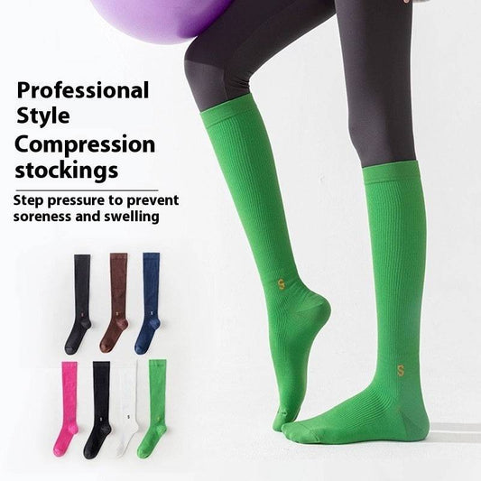 Compression Stockings Exercise Compression Calf Fitness Long Tube Yoga Socks - Xmaker