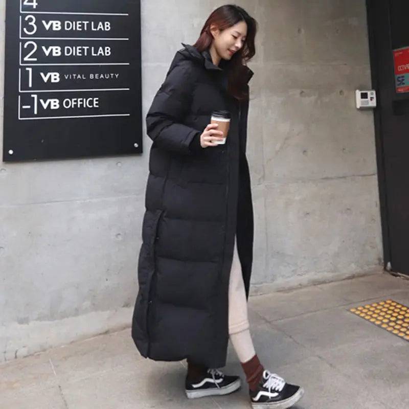 Women Outerwear Cotton Down Hood Fluff Coat - Xmaker