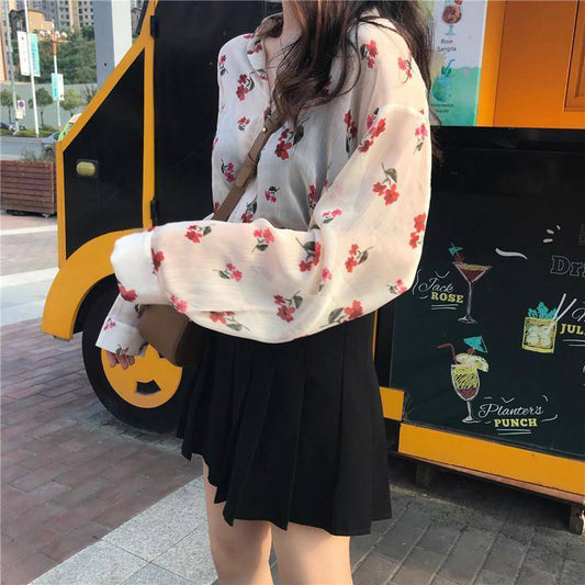 Women Floral Print Blouses - Xmaker