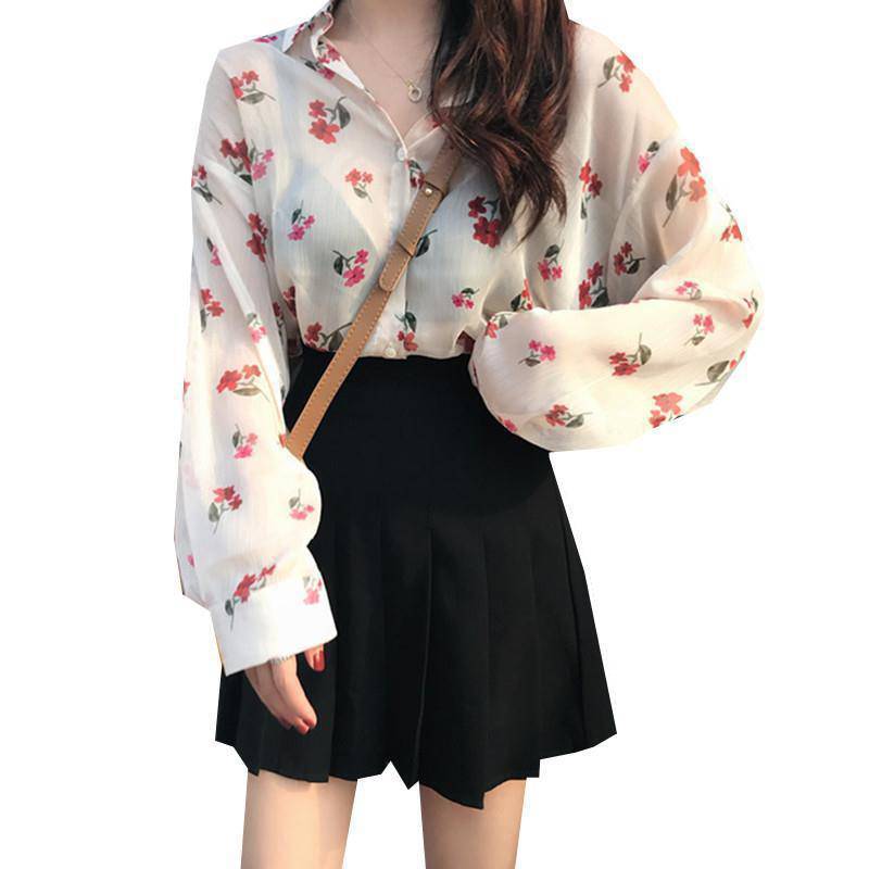 Women Floral Print Blouses - Xmaker