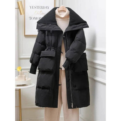 Winter Down Cotton Mid-length Jackets Coats - Xmaker