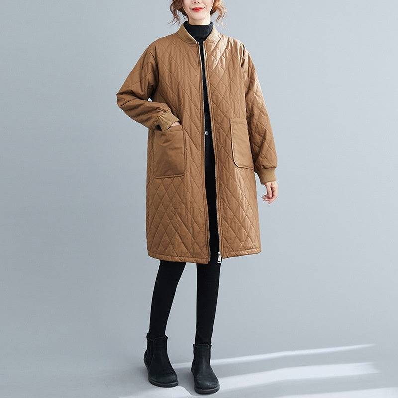 Mid-length Slim Fit Thickened Slimming Cotton Coat Jacket - Xmaker