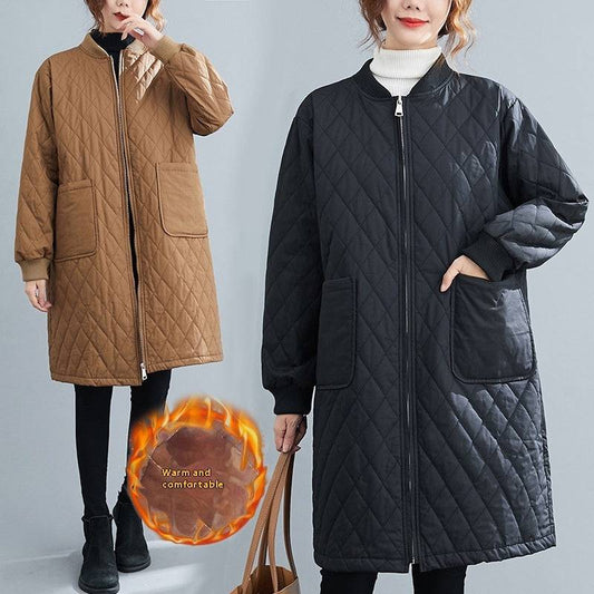 Mid-length Slim Fit Thickened Slimming Cotton Coat Jacket - Xmaker