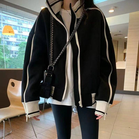 sports jacket for women spring and autumn baseball jacket hiphop - Xmaker