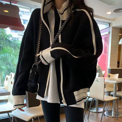 sports jacket for women spring and autumn baseball jacket hiphop - Xmaker