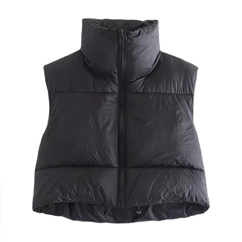 Women's Crop Cotton Down Vest - Xmaker