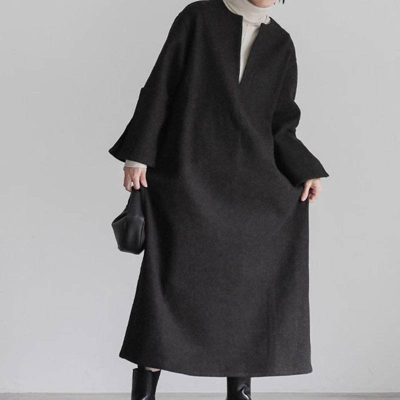 Women's Woolen Baggy Coat - Xmaker