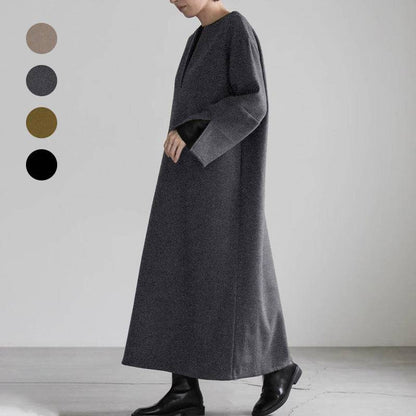 Women's Woolen Baggy Coat - Xmaker