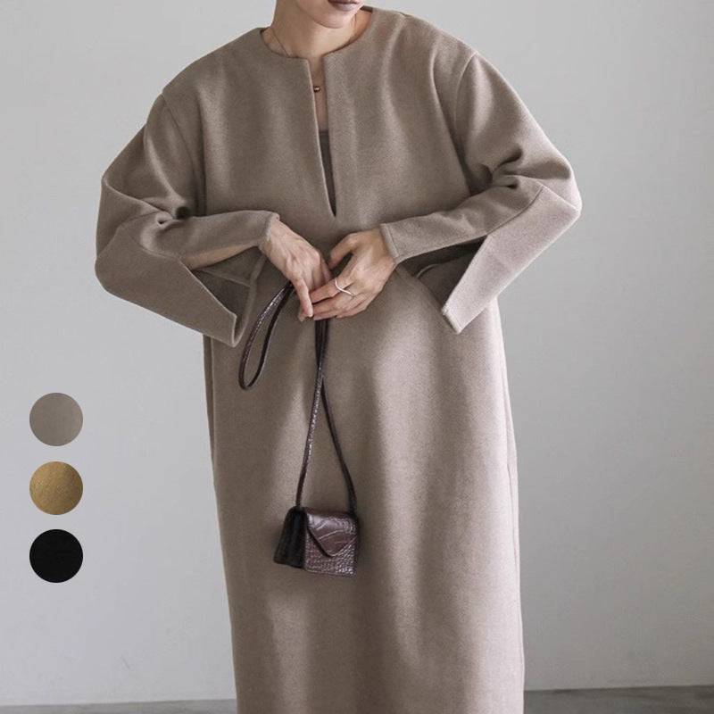 Women's Woolen Baggy Coat - Xmaker