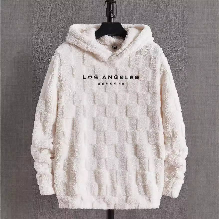 Hooded Loose Sweater Lamb Wool Pullover Coat - Xmaker