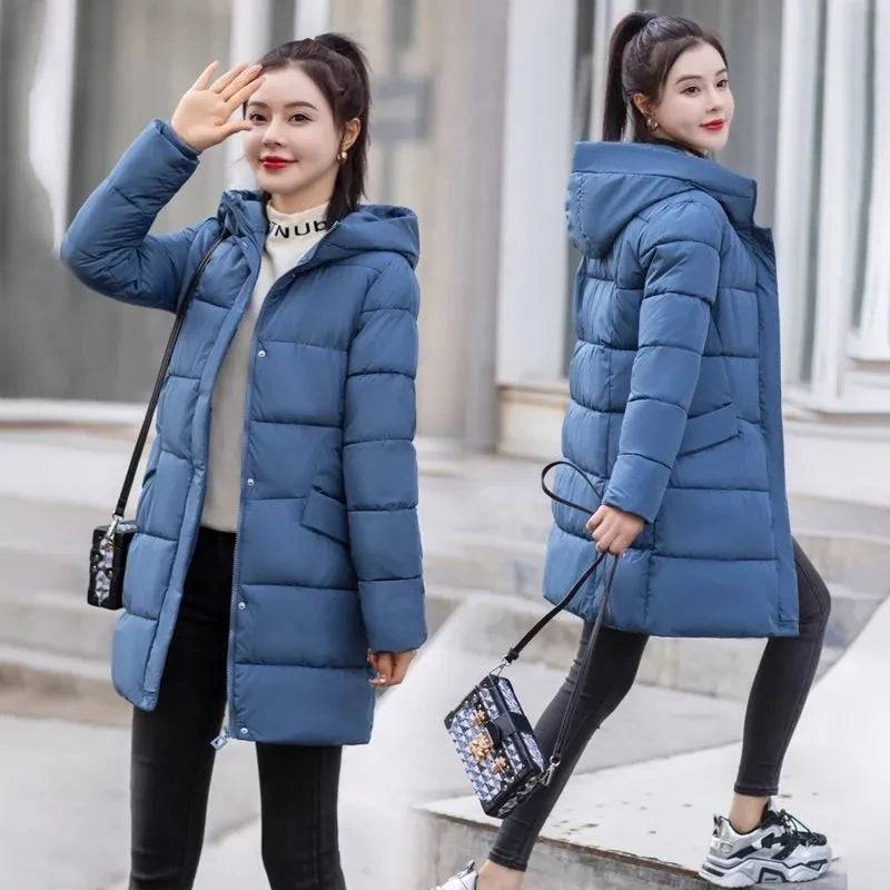 Women's  Heavy-Weight Coats Hooded Quilted Jacket - Xmaker