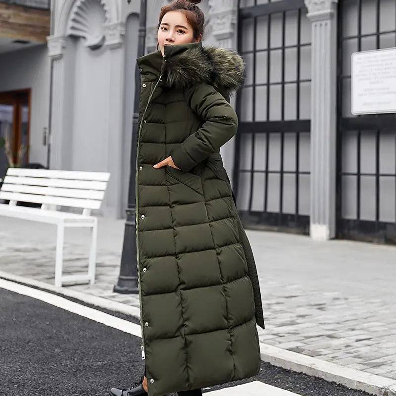 Women's Winter Warm Casual Long Hooded Jacket Down Jacket - Xmaker