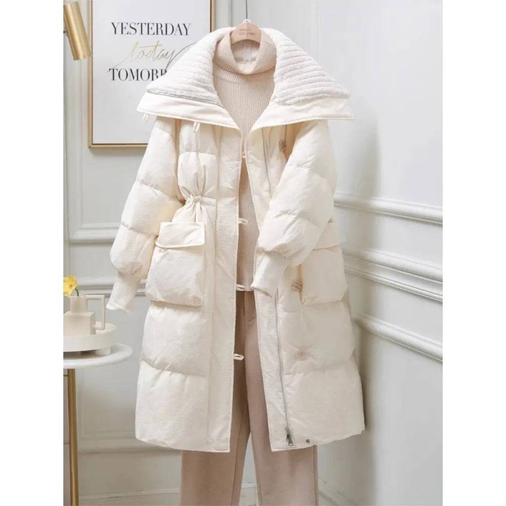 Winter Down Cotton Mid-length Jackets Coats - Xmaker