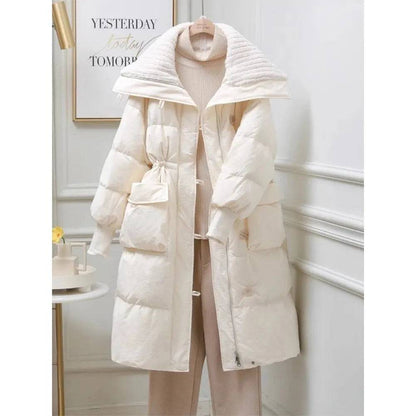 Winter Down Cotton Mid-length Jackets Coats - Xmaker