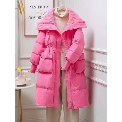 Winter Down Cotton Mid-length Jackets Coats - Xmaker