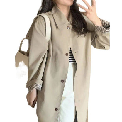 Women windbreaker khaki Jacket - Xmaker