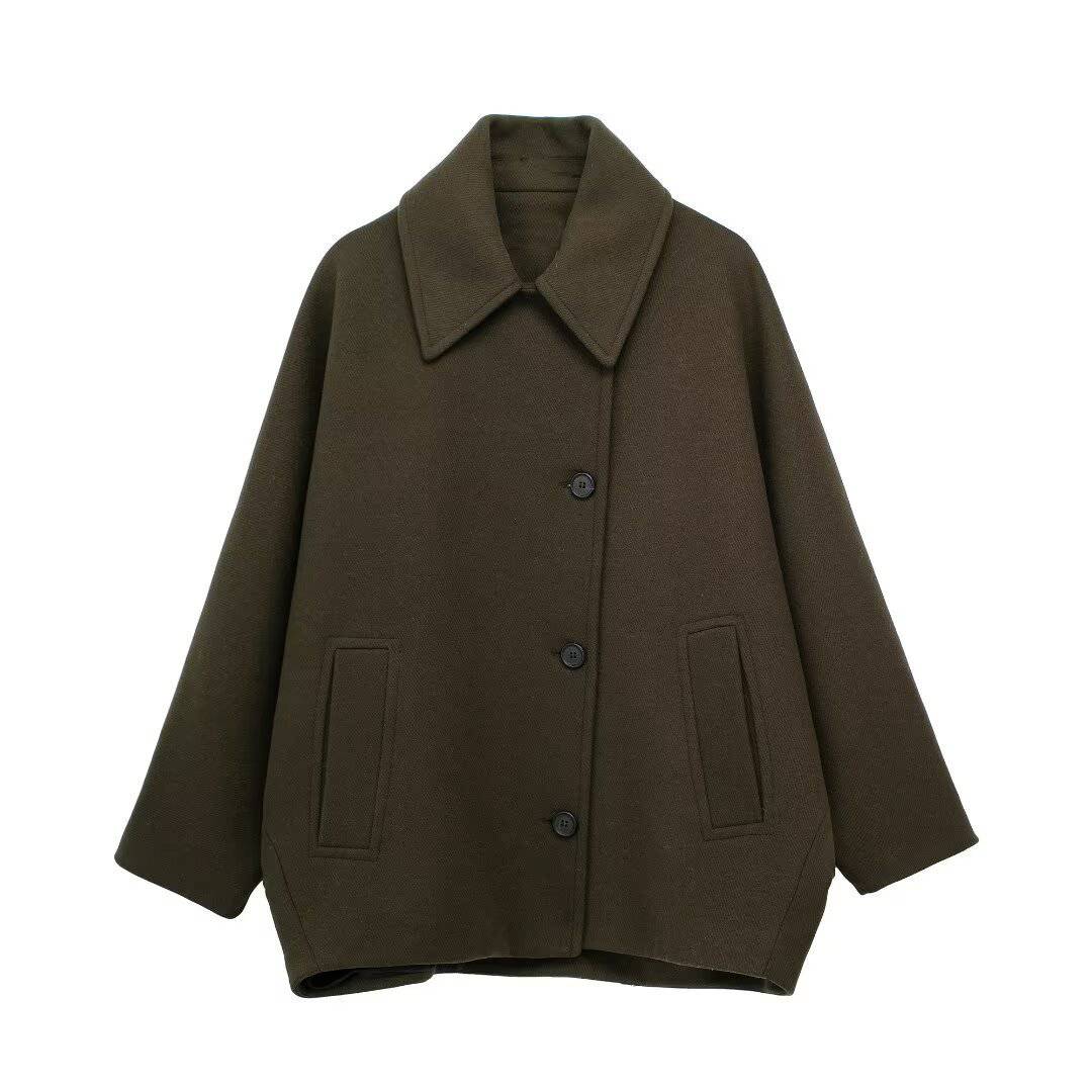 Autumn Wool Blended Short Coat - Xmaker