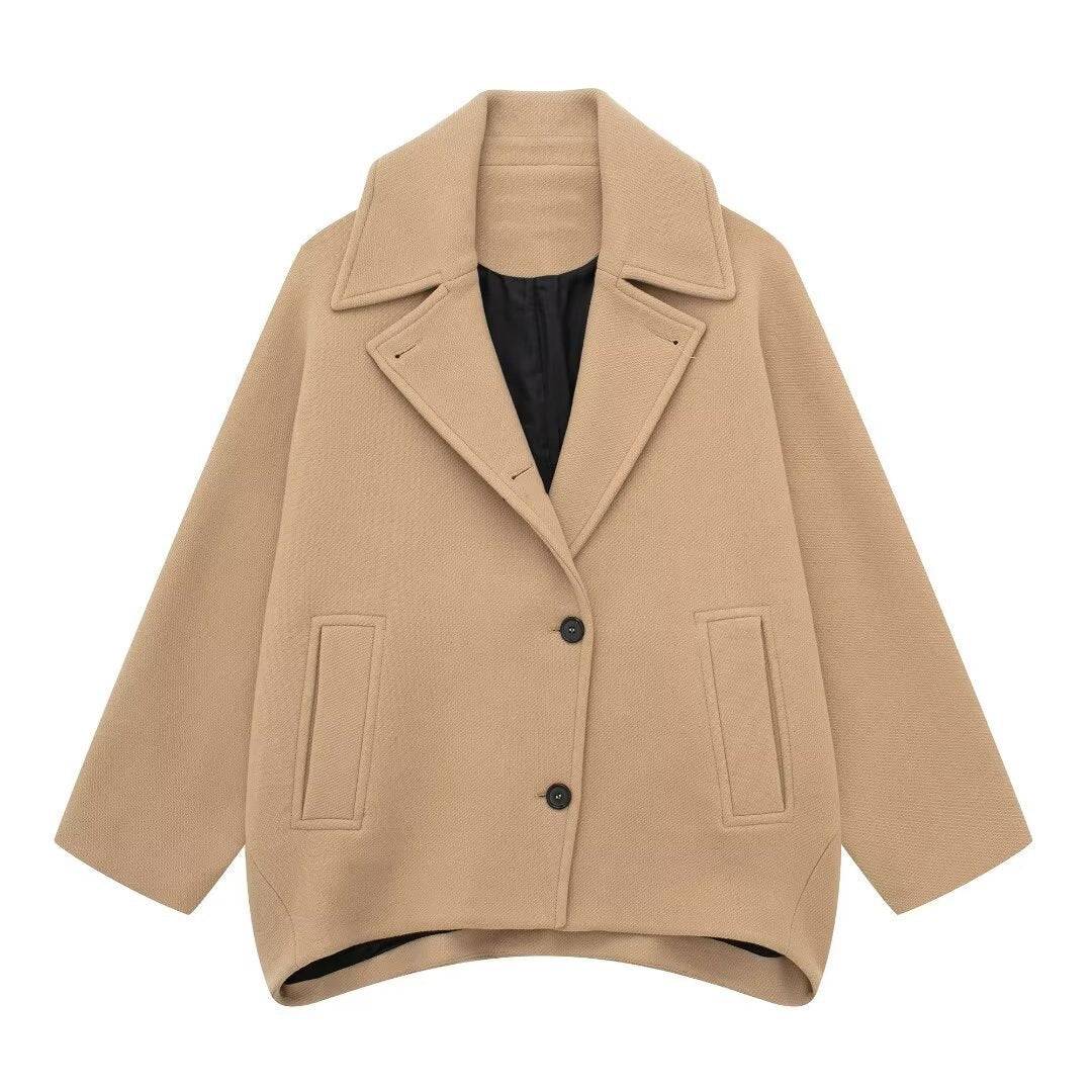 Autumn Wool Blended Short Coat - Xmaker