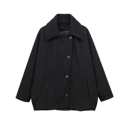 Autumn Wool Blended Short Coat - Xmaker