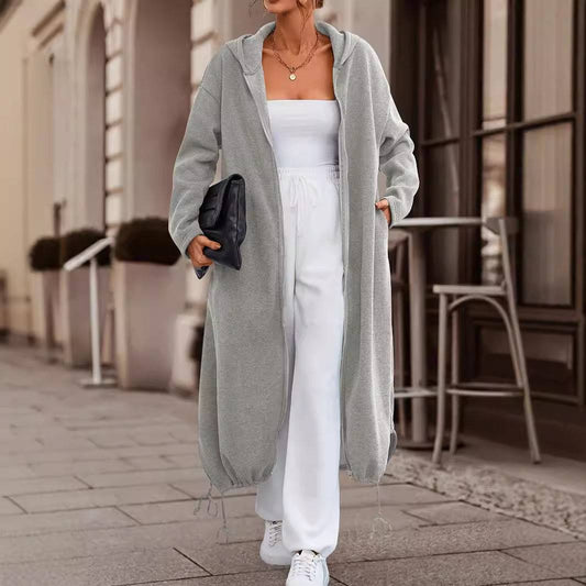 Casual Color Thickened Long Coat For Women - Xmaker